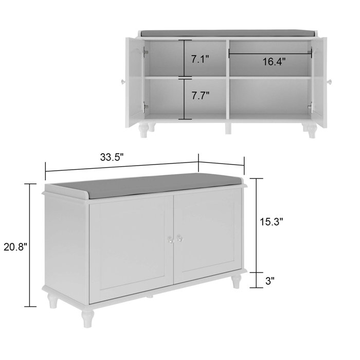 Charlton Home® Asyria Storage Bench Wayfair